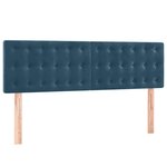 vidaXL Sommier à lattes de lit matelas et LED Bleu foncé 140x200 cm