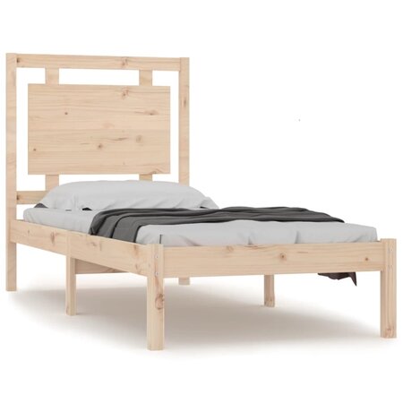 vidaXL Cadre de lit bois massif 90x190 cm simple