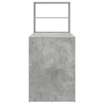 vidaXL Bureau avec rangement gris béton 113x54x120 cm en bois
