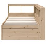 vidaXL Lit bibliothèque sans matelas 90x190 cm bois de pin massif