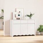vidaXL Buffet Drammen Blanc 114 x 43 x 75.5 cm Bois de pin massif