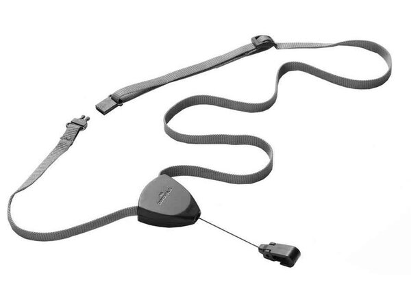 Boîte de 10 lacet gris ajustables de 24 à 50 cm  enrouleur avec cordon rétractable de 80 cm DURABLE