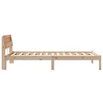 vidaXL Cadre de lit avec tête de lit Marron 75 x 190 cm Pin massif