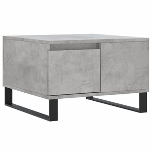 vidaXL Table basse gris béton 55x55x36 5 cm bois d'ingénierie