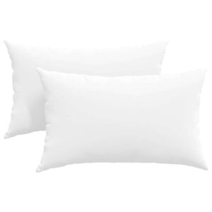 vidaXL Coussins de canapé 2 pc tissu Blanc 50 x 30 cm