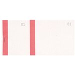 Bloc Vendeur À Bande Couleur 100 Feuillets Double Numérotage - Format 6  6x13 5 Cm - Rouge - X 50 - Exacompta