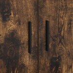 vidaXL Cadre de lit Chêne fumé 90 x 200 cm Bois d'ingénierie