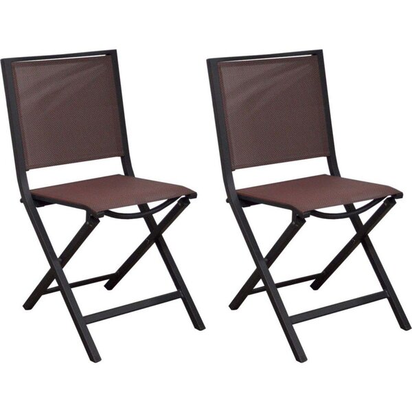 Chaise pliante en aluminium ida (lot de 2)