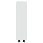 vidaXL Chariot de rangement étroit 3 niveaux blanc bois d'ingénierie