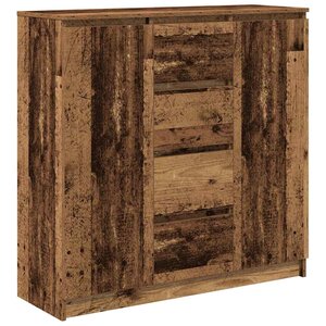 vidaXL Buffet avec tiroirs vieux bois 100 5x35x98 5 cm bois ingénierie