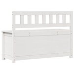 vidaXL Banc Blanc 110x41x76 5 cm Bois de pin massif