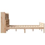 vidaXL Lit bibliothèque sans matelas 160x200 cm bois massif de pin