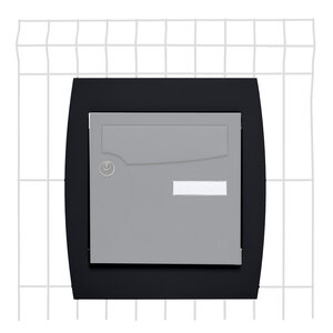 Support grillage rigide & palissade noir mat sablé ral 9005ms