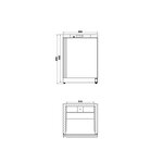 Mini armoire réfrigérée positive porte pleine - 130 litres - afi collin lucy - r600a - acier inoxydable1600pleine x585x855mm