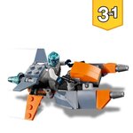 Lego creator 3-en-1 31111 le cyber drone  jeu de construction 3-en-1  incluant un cyber drone  un cyber robot et un cyber scooter