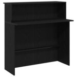 vidaXL Bureau de réception chêne noir 180x50x103 5cm bois d'ingénierie