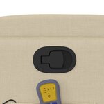 vidaXL Fauteuil inclinable de massage crème tissu