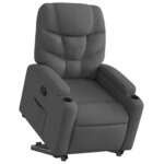 vidaXL Fauteuil inclinable Gris foncé Tissu