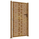vidaXL Portail de jardin 105x180 cm acier corten conception de carré