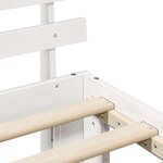 VidaXL Cadre de Lit en Bois de Pin Blanc Bois massif 120 x 200 cm Durable