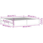 vidaXL Cadre de lit avec tiroirs sans matelas chêne marron 200x200 cm
