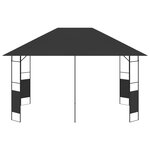 vidaXL Belvédère de jardin 4x3 m Anthracite 160 g/m²