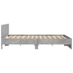 vidaXL Cadre de lit avec LED sans matelas gris béton 200x200 cm