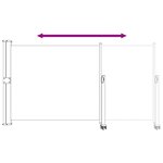vidaXL Auvent latéral 100  polyester fer acier
