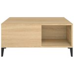 vidaXL Table basse chêne sonoma 80x80x36 5 cm bois d'ingénierie