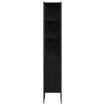 vidaXL Ensemble de mobilier de salle de bain avec étagère 4 Pièces Noir