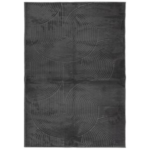 vidaXL Tapis IZA poils courts style scandinave anthracite 140x200 cm