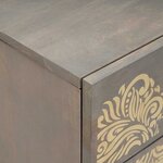 vidaXL Cabinet de chevet avec porte avec tiroir Gris 50 x 33 x 60 cm