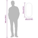 vidaXL Miroir mural Doré 70x30 cm Ovale