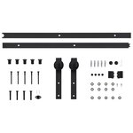 vidaXL Porte coulissante quincaillerie Aluminium et verre ESG 76x205cm