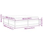 vidaXL Lit avec matelas 180x200 cm bois massif de pin