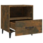 vidaXL Tables de chevet 2 Pièces Chêne fumé Bois d'ingénierie