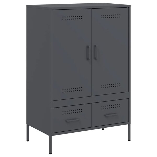 vidaXL Buffet haut anthracite 68x39x101 5 cm acier