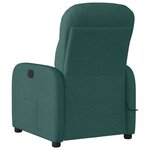 vidaXL Fauteuil de massage inclinable Vert foncé Tissu