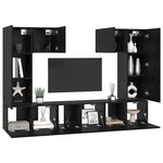 vidaXL Ensemble meuble TV 7 Pièces Chêne noir Bois d'ingénierie