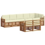 vidaXL Ensembles de canapés avec coussin 8 Pièces Naturel et Crème