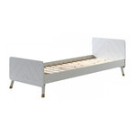 Lit Billy blanc satin 90x200cm