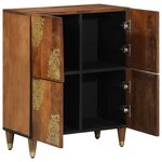 vidaXL Buffet Marron miel Bois d'acacia massif 60 x 33 x 75 cm Buffet