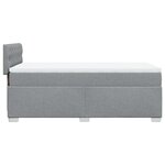 vidaXL Sommier à lattes de lit avec matelas gris clair 80x200 cm tissu