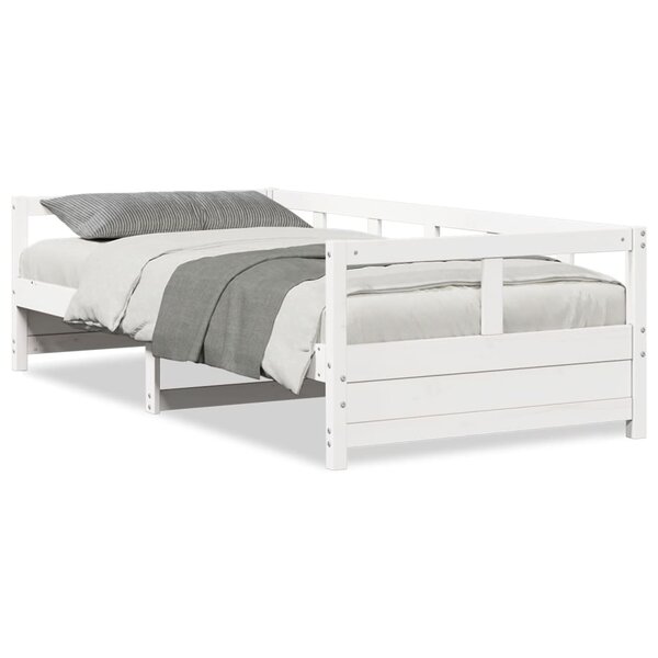 vidaXL Lit de jour sans matelas blanc 90x190 cm bois de pin massif