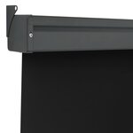 vidaXL Auvent latéral de balcon 122x250 cm noir