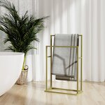 vidaXL Porte-serviettes sur pied Doré 48x24x78 5 cm Fer