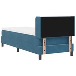 Lit Box Spring vidaXL avec Matelas Bleu Foncé 80x200 cm Velours