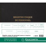 Registre 27x32cm - Registre unique du personnel (salariés et stagiaires) - 100 pages EXACOMPTA