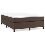 vidaXL Sommier à lattes de lit avec matelas Marron 180x200 cm