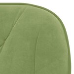 vidaXL Chaises pivotantes à manger lot de 2 Vert clair Velours